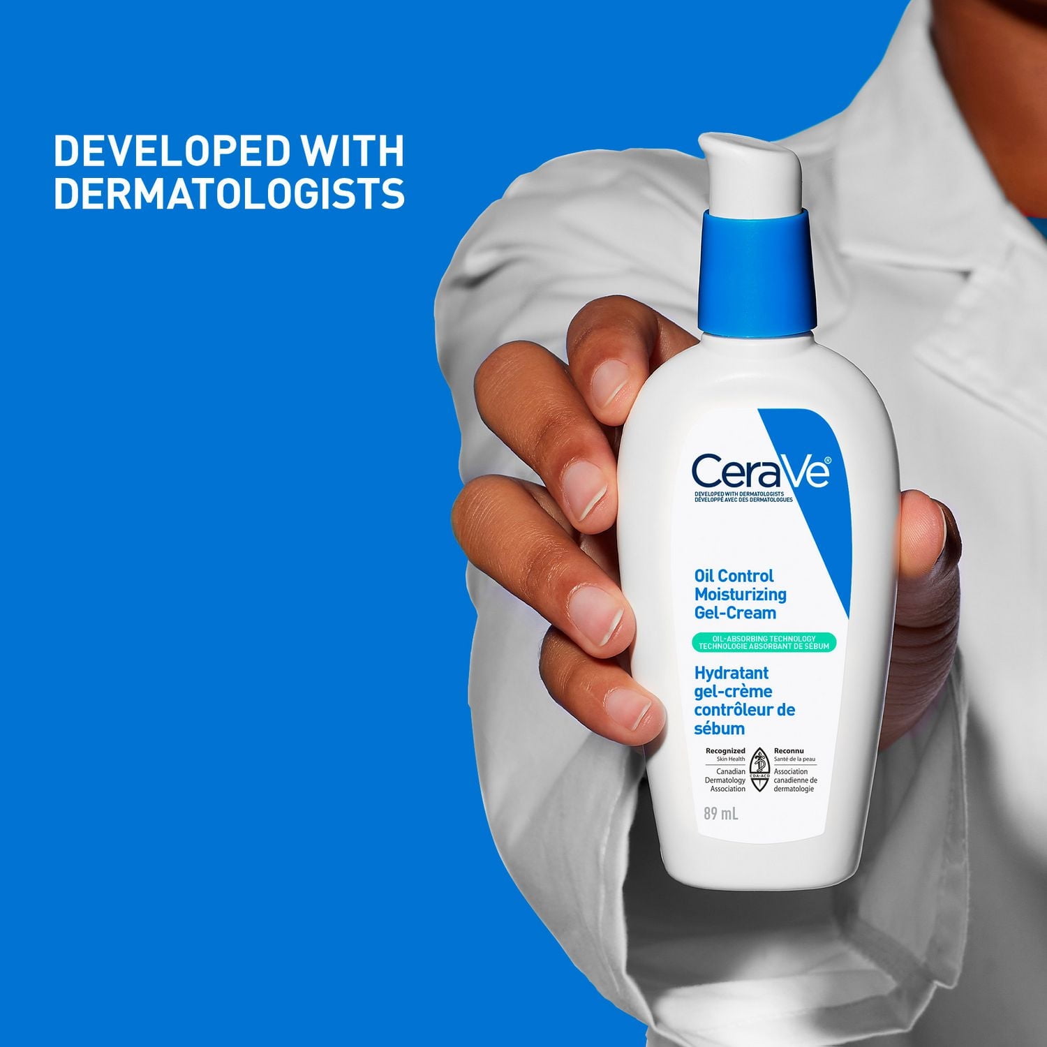 CeraVe Oil Control Moisturizing Gel-Cream, Lightweight Face Moisturizer for Oily & Acne-Prone Skin with Oil-Absorbing Technology, 89mL, 59mL