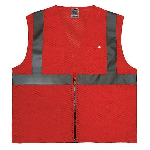 Condor Medium Class 2 Cool Dry High Visibility Vest, Orange 4GJN3