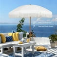 thumbnail image 6 of AMMSUN 7ft Fringe Patio Umbrella, Outdoor Table Tassels Umbrella with Push Button Tilt UPF50+ Shade Shelter,Cream White Camping Sun, 6 of 9