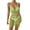 Green, variant on Tqyyweavej 2 Piece Bathing Suit Sparkly Coverup Sets for Women Halter Sleeveless Crop Tops Solid Color Drawstring