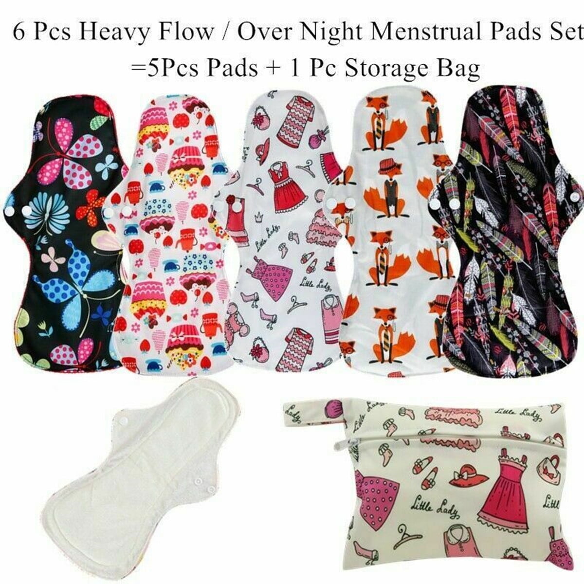 washable reusable menstrual pads