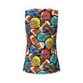 thumbnail image 5 of Xecao American Football print women's scoop neck, loose-fit workout tank tops for the gym., 5 of 9