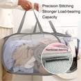 thumbnail image 6 of TOP-MAX Laundry Collapsible Clothes Hamper Pop up Laundry Hamper Foldable Clothes Organizer Bag (Grey), 6 of 8