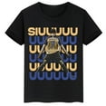 thumbnail image 4 of Camiseta de algodón negra de manga corta de verano para niños y niñas, ropa deportiva, camisetas con estampado de estrella de fútbol Ronaldo, ropa para niños, 4 of 5