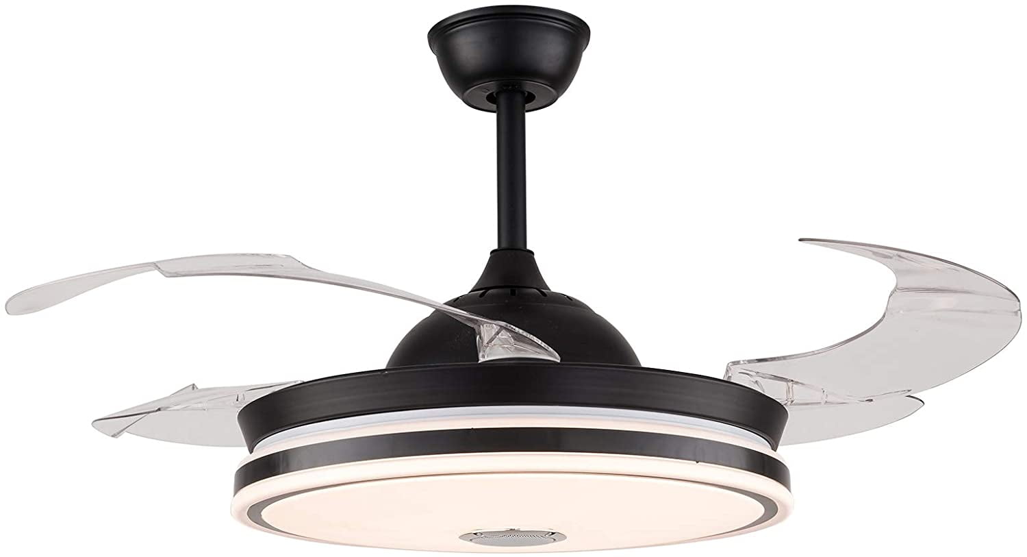 42" Ceiling Fan Light w/ Bluetooth Speaker Remote LED 7-color Dimming Chandelier 