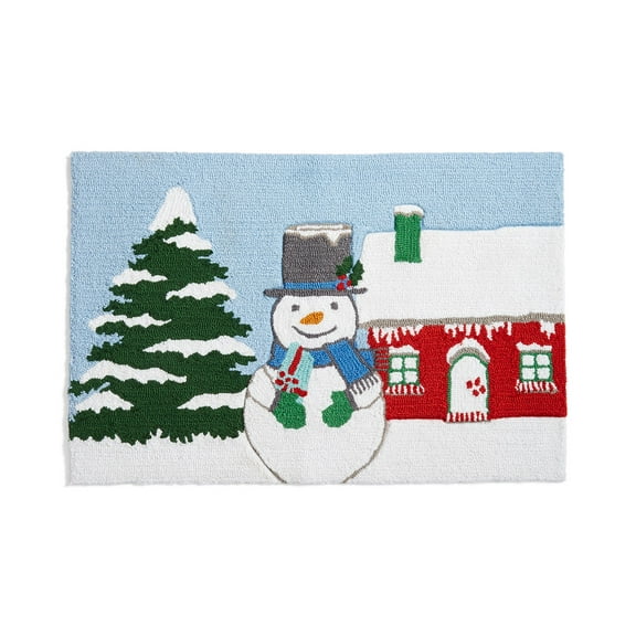 Martha Stewart Collection Snowman 20" X 30" Hooked Rug