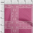 thumbnail image 2 of oneOone Velvet Fuschia Pink Fabric Geometric Sewing Material Print Fabric By The Yard 58 Inch Wide, 2 of 4