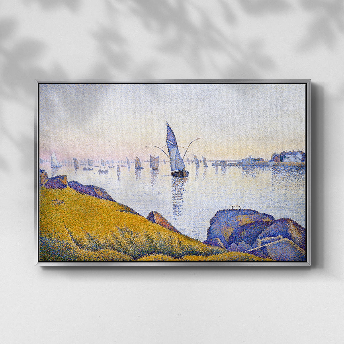 Vintage Landscape-XXXIII By Wexford Home Framed in Silver Wood Gallery Wrapped Canvas 25 in. x 37 in.