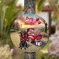 thumbnail image 4 of Be My Valentine's Labrador Retriever Truck Full of Love Flower Balloon Round Wood Sign Lab Dog Lover Gifts Hanging Wall Home Decor - 02029, 4 of 5