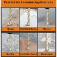 thumbnail image 3 of Multi-material drill bit set with double groove carbide tip for tile, concrete, brick, glass, plastic, wood, metal, silver, 3 of 4