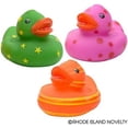 thumbnail image 3 of Rhode Island Novelty Patterned Rubber Ducks, Set of 12 Multicolor Duckies for Party Favors & Prizes, 3 of 3