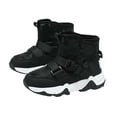 thumbnail image 4 of Boys Girls Platform Non Slip Mid Calf Snow Boots Winter Warm Fleece Lined High Top Slip On Sneakers, 4 of 5