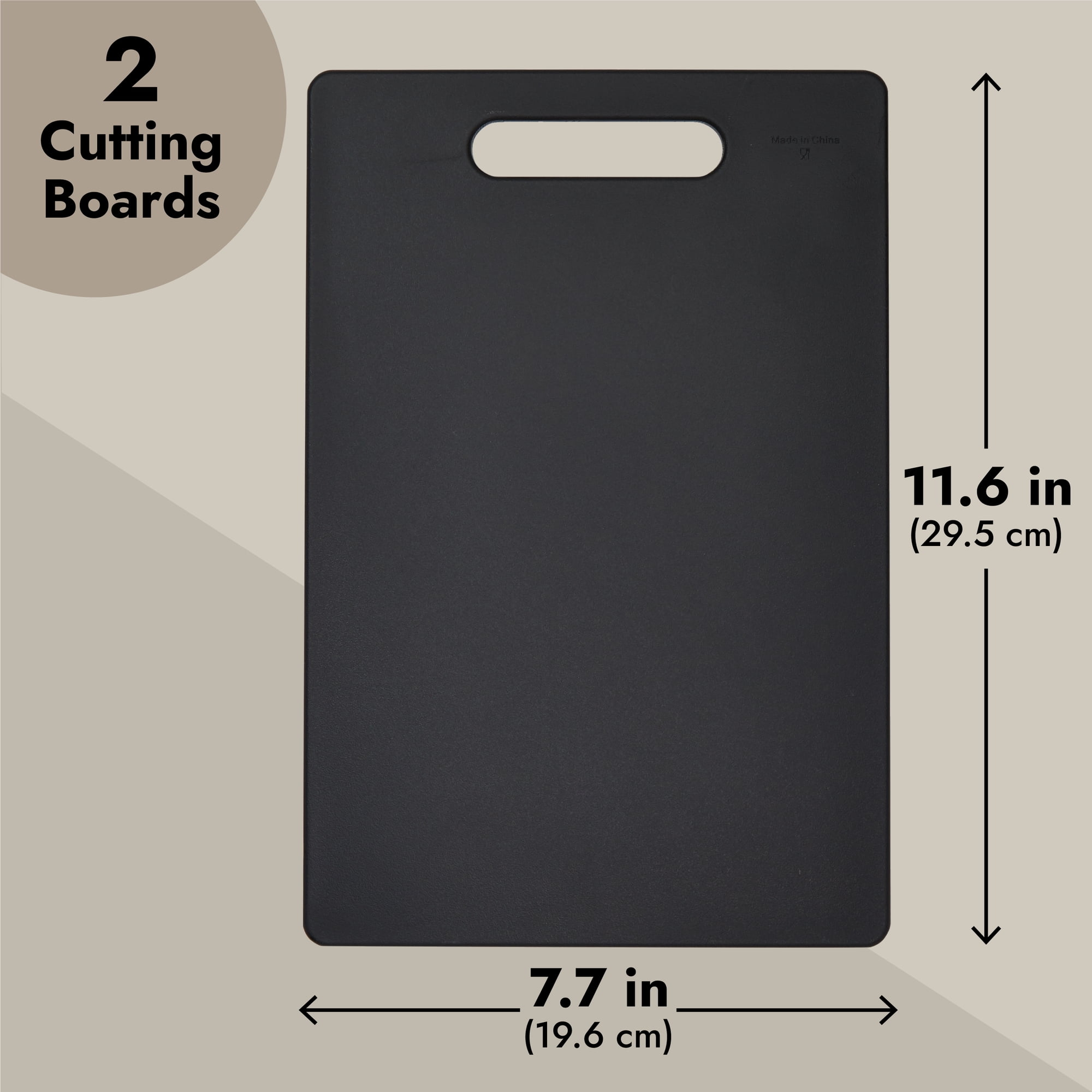 White Cutting Board with Handle - 17 x 11 x 1/2