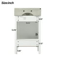 thumbnail image 4 of viswild 20" Bathroom Vanity with Ceramic Sink - Space Saving for Small Bathroom, Solid Wood Frame, Soft Close Drawers, Scratch Free Feet, Modern White Cabinet (Overflow Hole Included), 4 of 13