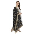 thumbnail image 2 of BLACK Velvet Scarf Gota Patti Four Side Work Party Wear Dupatta/Chunni Shawl, 2 of 4