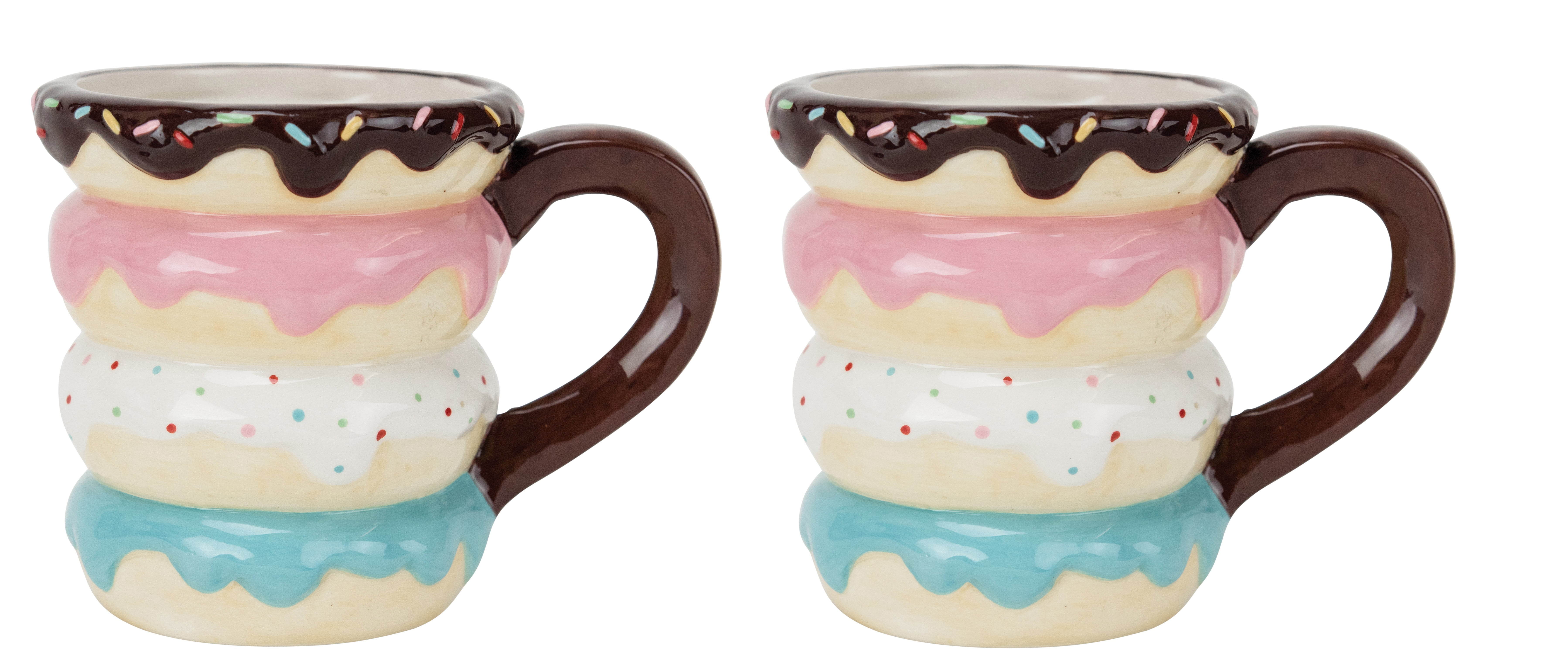 Donut Stack Mugs 18oz, Set of 2