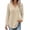 Beige Tops for Women, variant on Tops for Women Long Sleeve Button V Neck Tshirts Womens Loose Casual Basic Fall Tops with Pockets