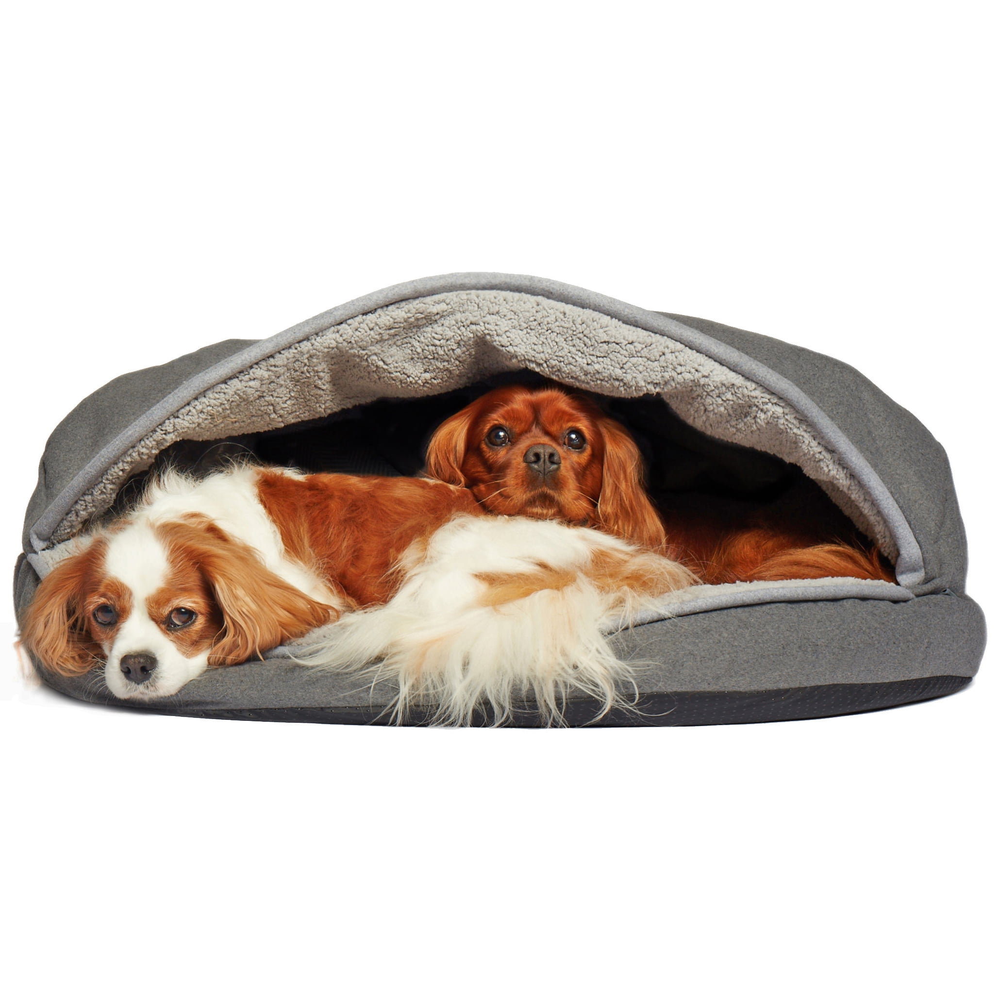 stuffed dog with bed