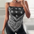 thumbnail image 2 of MNCEKFOD Graphic Tank Tops For Women Trendy Slim Halter Neck Spaghetti Strap Vest Bodycon Bandeau Casual Daily Inner Outer Dual Use Stylish Tops Womens Shirts Grey XL, 2 of 5