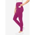 thumbnail image 3 of Woman Within Plus Size Stretch-Cotton Knit Pull-On Pocket Leggings, 3 of 6