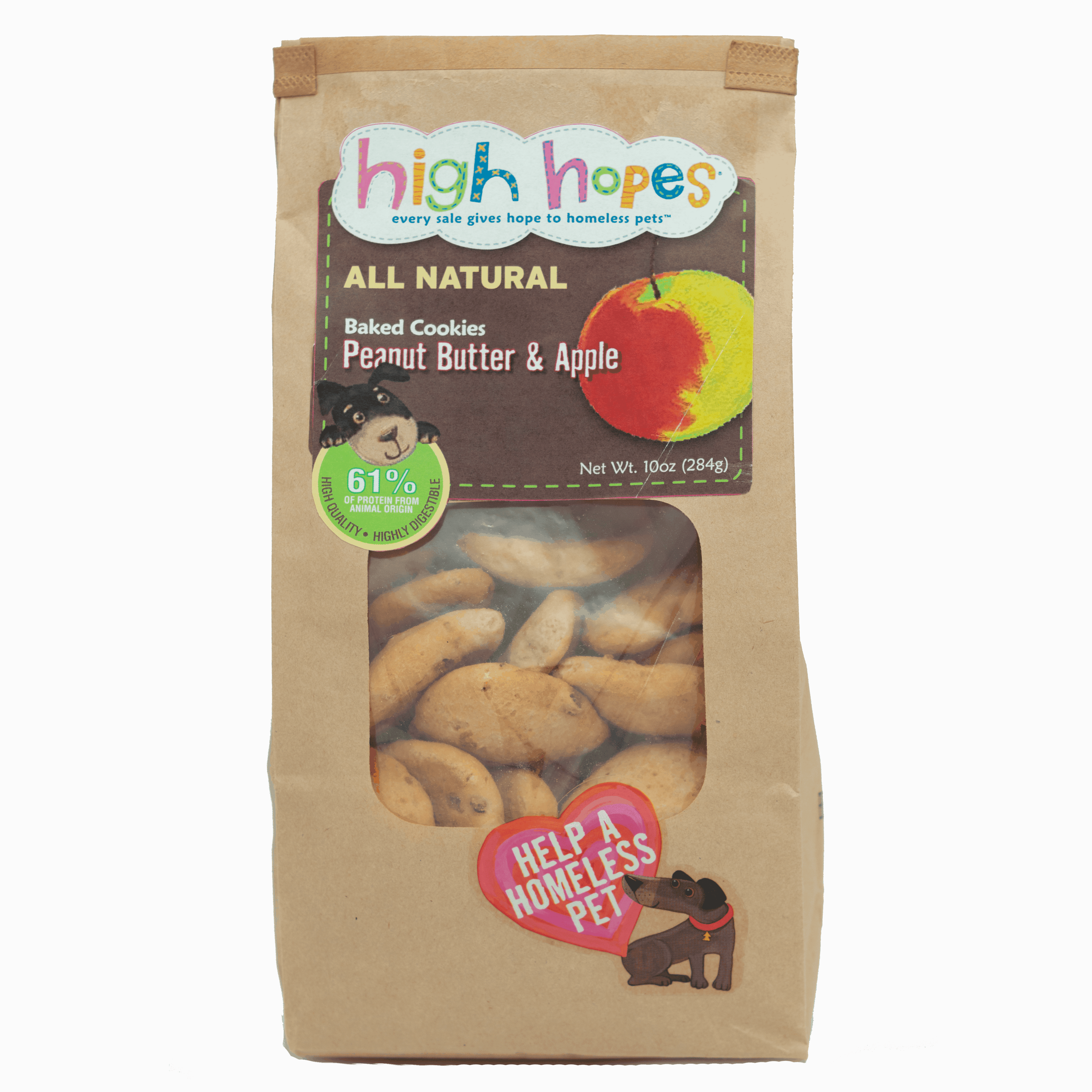 High Hopes For Pets Peanut Butter & Apple Dog Treats, 11 oz Walmart