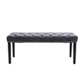 thumbnail image 5 of GZXS Dark Gray Tufted Upholstered End of Bed Bench, Modern Dining Bench Entryway Ottoman Window Seat with Solid Wood Legs and Padded Seat, Easy to Assemble, 45.28"L x 16.93"W x 18.9"H, 5 of 9