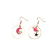 thumbnail image 1 of Pendientes para mujer, diseño asimétrico, joyería para niñas, pendientes multifuncionales para regalo de cumpleaños, Festival, uso diario informal, RosaB, 1 par Inevent AP009007-11B, 1 of 6