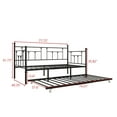 thumbnail image 5 of MAYEERTY Twin Size Black Victorian Style Metal Daybed with Trundle: Versatile Sofa Bed for Guest Room, Bedroom & Living Room​, 5 of 5