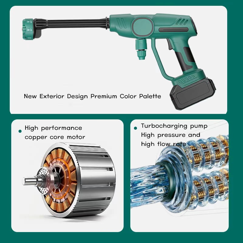 Cordless portable outdoor high-pressure cleaning machine, car washing machine, water gun, watering plant, floor cleaning tool, local warehouse delivery within 2 to 5 days