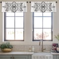 thumbnail image 3 of LALILO Kitchen Curtain Valance Simple Floral Mandala Coloring Rod Pocket Window Curtain 52"x 18" Set of 2, 3 of 5