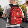 thumbnail image 5 of Yield Mushroom Print Backpack for Women Men, Lightweight Casual Travel Daypack, Classic Basic College Backpack, Middle School Bag, 5 of 5