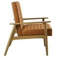 thumbnail image 5 of Accent Chair, Oak Tan, Faux Leather, Wood, Living Room Lounge Cafe Lobby Hospitality Restaurant, Modern Contemporary, HB37046, 5 of 9