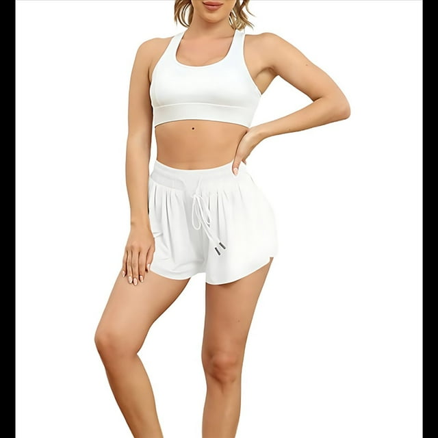 Pantalones Cortos Deportivos para Mujer, para Gimnasio, Yoga, Correr, Tenis, Falda Pantalón, Ropa Informal de Verano. L