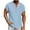 Blue, variant on Mens Plus Size Summer Tops Casual Solid Cotton Linen V Neck Buttons T Shirts Lightweight Breathable Pullover Beach Vacation Short Sleeve Shirts