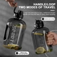 thumbnail image 6 of Lksixu Large Capacity Water Bottles, 61oz Sports Water Jug with Fruit Strainer and Compass Lid, BPA-Free Leak-Proof Fitness Bucket Cup with Handle and Loop, Heat-Resistant Flask for Gym Hiking, 6 of 9