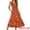 Brick Red, variant on DARING DIVA V Neck Smocked Ruffle Tiered Maxi Dress S Grey Green