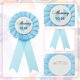 thumbnail image 3 of Insignia de Hoja de Estaño para Papá y Mamá, 1Set de Insignias de Revelación de Género, Azul Cielo, 3 of 6