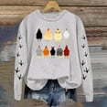 thumbnail image 2 of Shadoumai Christmas Chicken Graphic Sweatshirts For Women Crew Neck Pullover Cute Xmas Long Sleeve Crewneck Sweatshirt Pullover Tops, 2 of 6