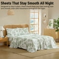 thumbnail image 5 of THD Rose Toile Floral Bed Sheets - 4 Piece Bed Sheet Set - Wrinkle Resistant & Ultra Soft - Fits Mattresses up to 15 Inches Deep, 5 of 6