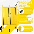 thumbnail image 4 of IVV Metal Expandable Barricade Gate, 23FT Folding Security Gate, Expandable Mobile Barricade, 360 Rolling Folding Safety Barricade with Wheels, Yellow and Black, 4 of 6