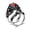 Red, variant on Womens Skull Ring With Crossbones Diamond Inlay Design Punk Retro Gold Plated Jewelry Urban Punk Style Accents