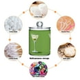 thumbnail image 6 of Yayeee 2 Pack Qtip Holder Bathroom Cotton Swab Canister with Lid Clear Dispenser Set, Green Martini Glass, 6 of 6