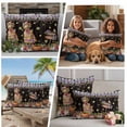 thumbnail image 5 of Pumpkins Fall Outdoor Waterproof Pillow Covers, Autumn Leaves Thanksgiving Flowers Rustic Wood Decorative Square Throw Pillowcase Sofa Cushion Sham for Patio/Couch/Chair, 20"x20" 2 Pack, 5 of 8