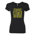 thumbnail image 2 of Straight Outta New Orleans NO Fan | Fantasy Football | Womens Sports Slim Fit Junior Tee, Black, 2XL, 2 of 4