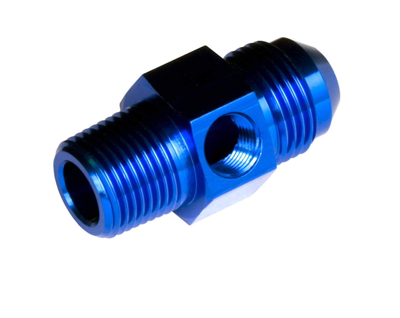Red Horse Performance 9194-06-06-1 RHP9194-06-06-1 -06 MALE AN/JIC TO -06 (3/8") NPT MALE WITH 1/8" NPT HEX - BLUE