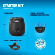Thermacell E-ZoneGuard Patio Rechargeable Mosquito Repeller with 8-Hr Refill and 5.5-Hr Battery, Black