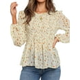 thumbnail image 2 of DYMADE Blouse Décontractée à Manches Longues et Col Rond Imprimé Floral pour Femmes, 2 of 5