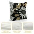 thumbnail image 4 of PHYHOO Black Brown Outdoor Pillow Covers  White Gray Flower Throw Pillows Farmhouse Outdoor Modern Floral Polyester Square Cushion Case Decor for Patio Funiture Garden White, 4 of 5
