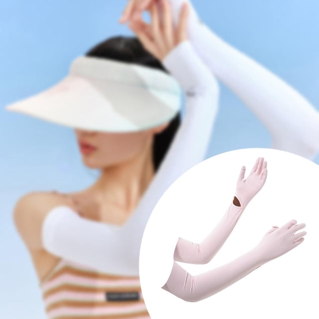 Cubiertas de brazos en mangas de brazo de enfriamiento 58 cm cómodos guantes de transpirables para rosa