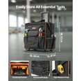 thumbnail image 2 of VEVOR Rolling Tool Bag, 110 lbs Load Capacity, 25 Pockets Heavy Duty Roller Tool Bag on Wheels, Adjustable Telescoping Handle & Stable Base, Toolbag Organizers with Wheels for Construction, Mechanic, 2 of 9